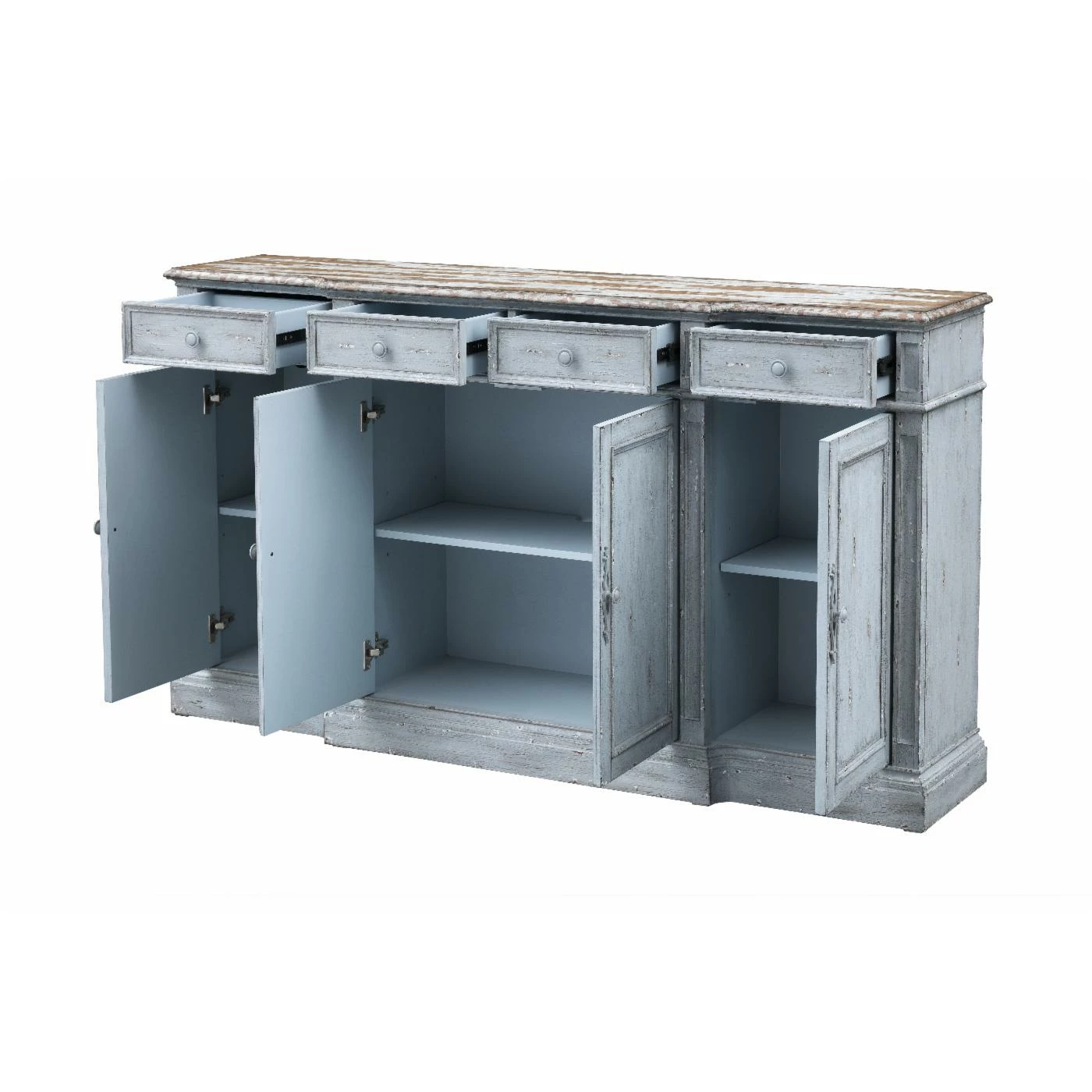 Outlet π Credenzas Coast To Coast Imports Delaney 4 Door Drawer Credenza π₯° - Image 4