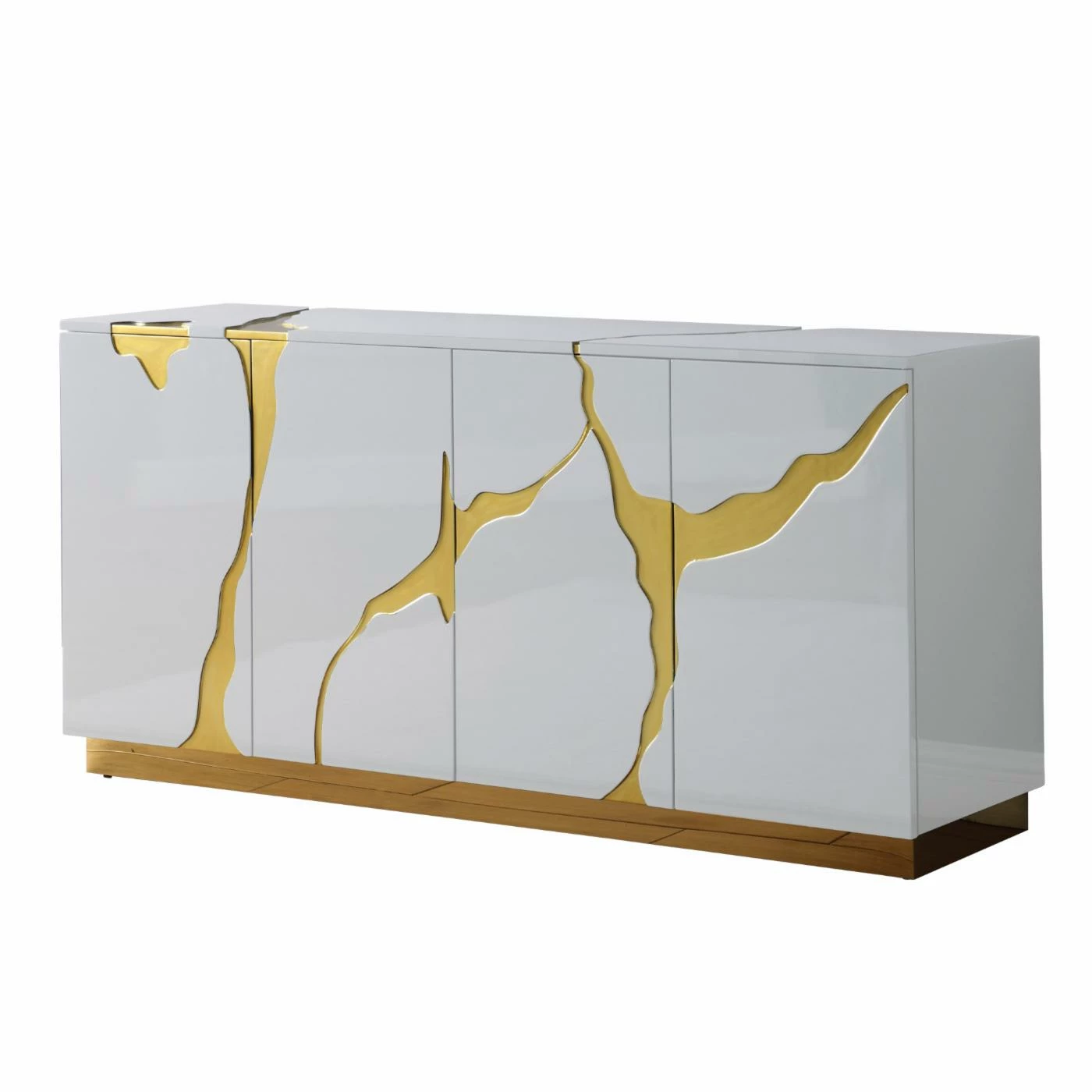 Best Pirce β€οΈ Best Master Furniture Buffets & Sideboards Taylor High Gloss Lacquer Sideboard/Buffet With Gold Pattern π - Image 4