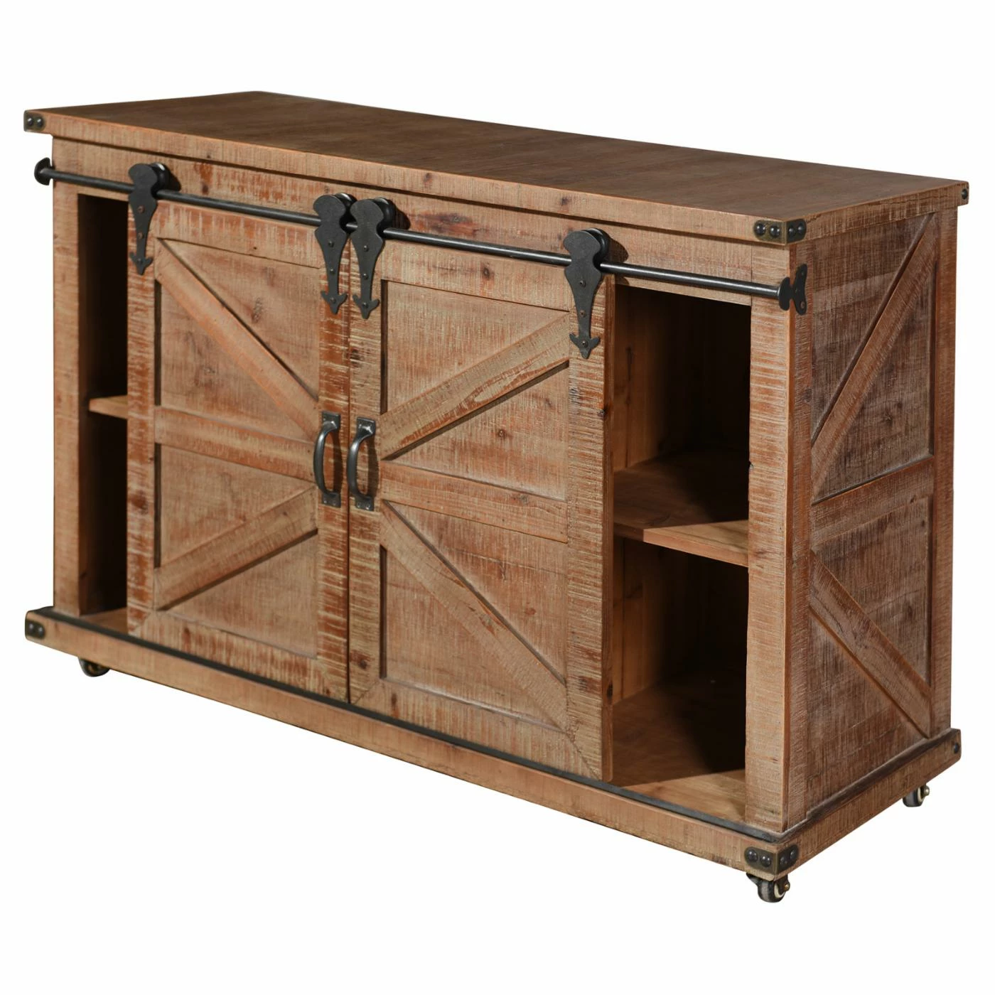 New π Sliding Doors StyleCraft Presley Barn Door Buffet π - Image 4