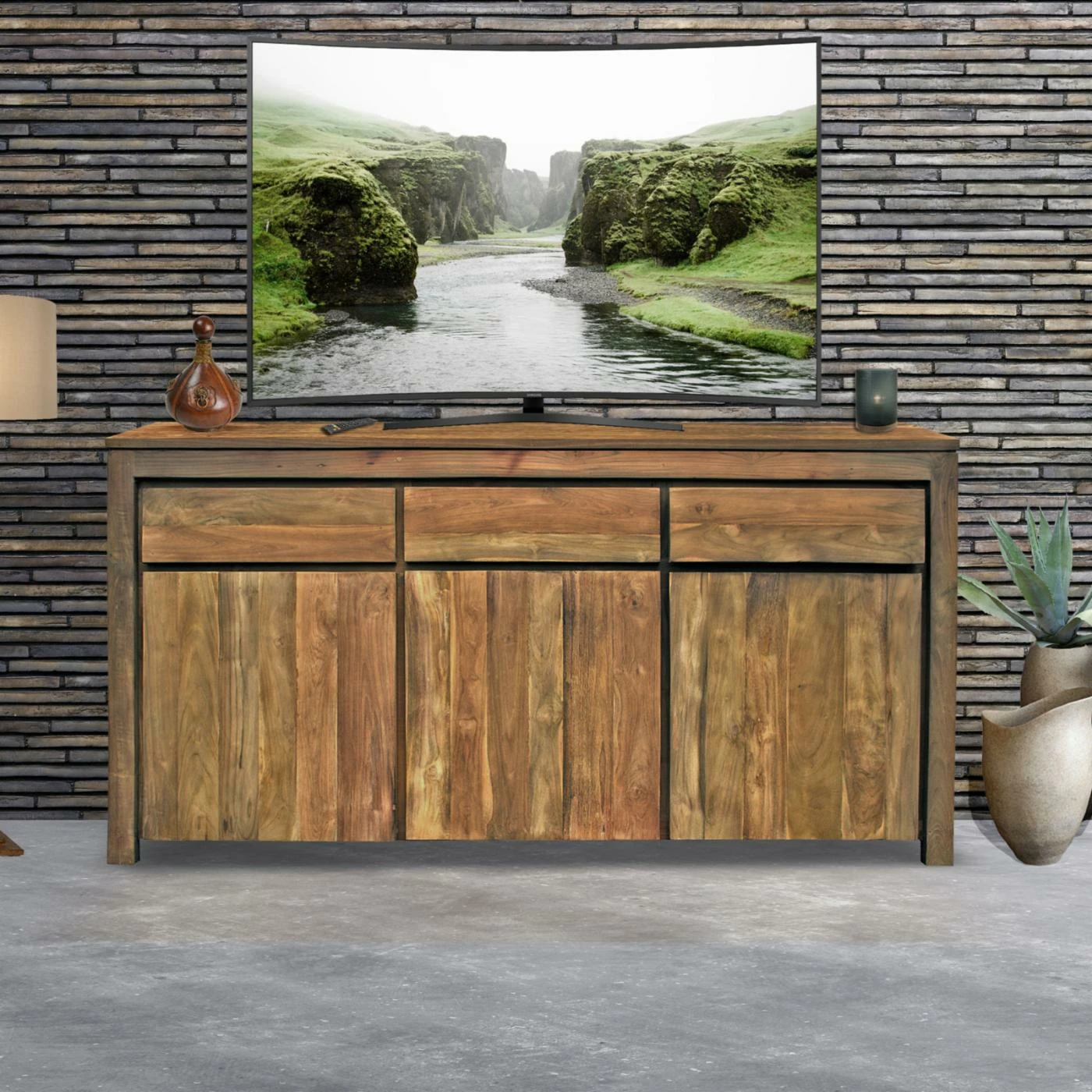 Best Sale π₯° FSC Certified Chic Teak Solo Recycled Teak Buffet With 3 Doors And 3 Drawers π - Image 6