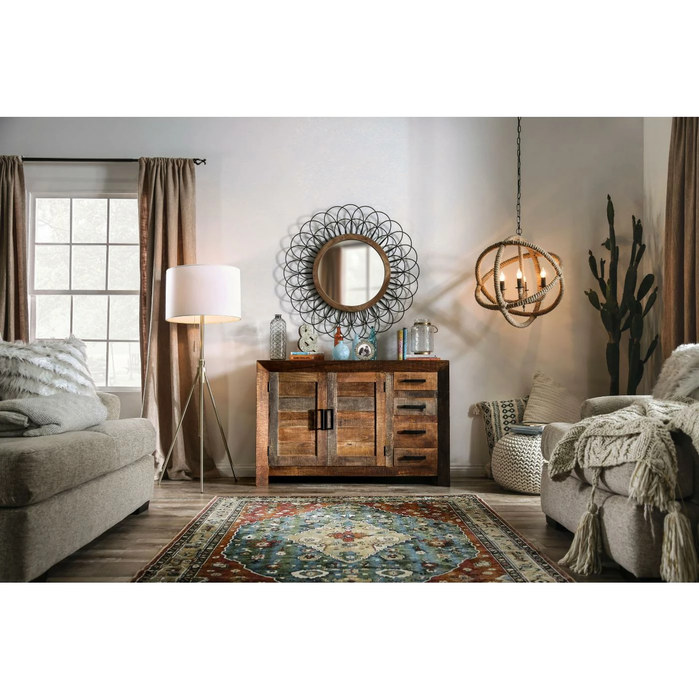 Coupon π Buffets & Sideboards Furniture Of America Twon Rustic Multi-Storage Buffet β - Image 7