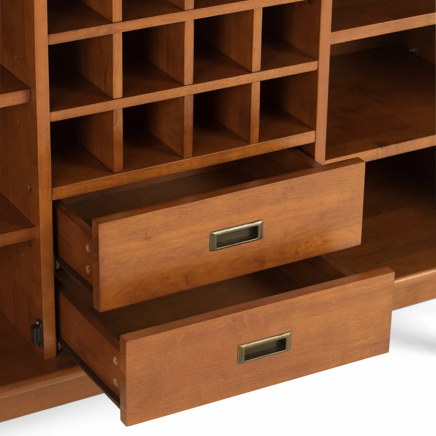 Outlet ✔️ Brooklyn & Max Wine Bottle Storage Brooklyn + Max Baxter Solid Hardwood 2 Drawer Sideboard Buffet With Wine Rack ❤️ - Image 7