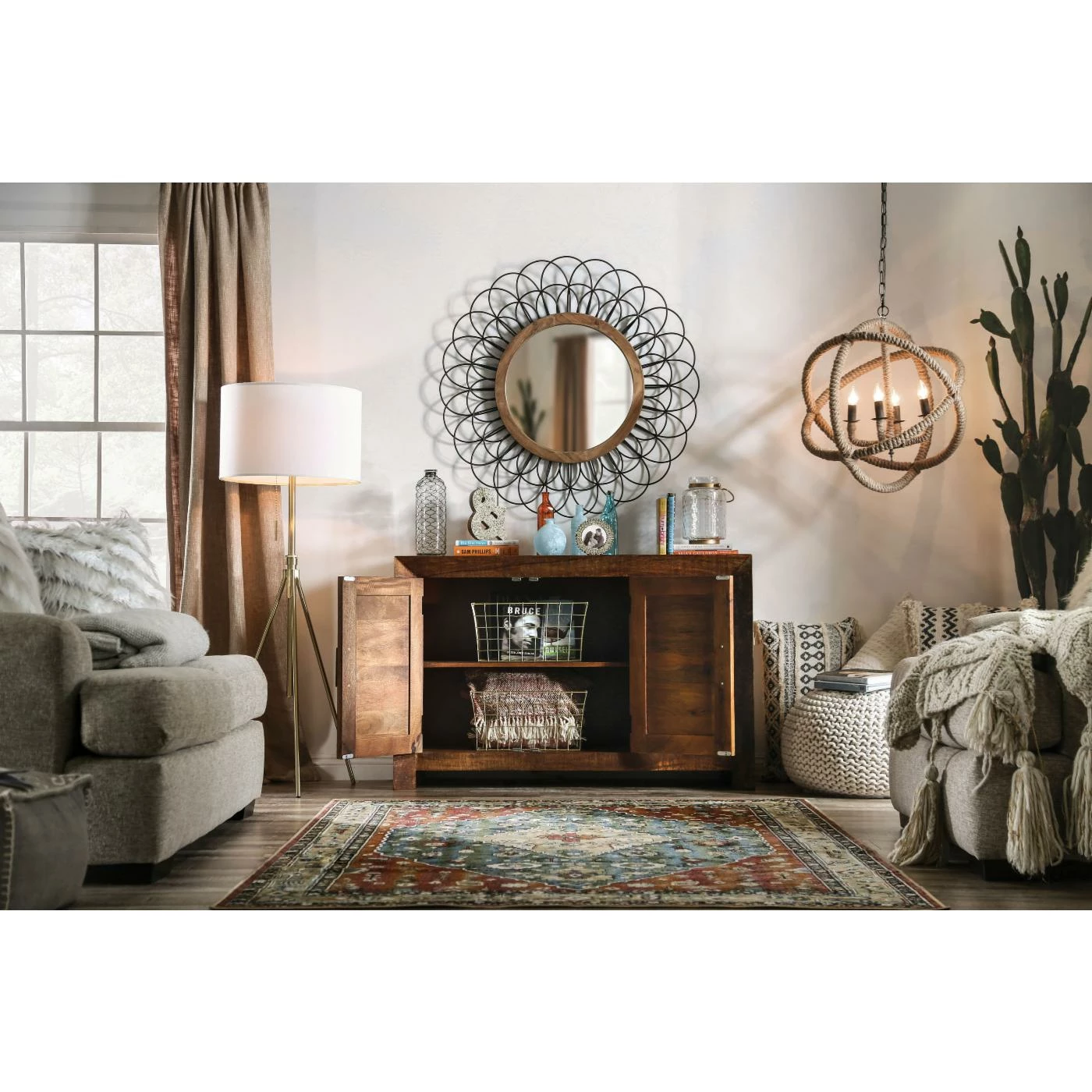 Coupon π Buffets & Sideboards Furniture Of America Twon Rustic Multi-Storage Buffet β - Image 8