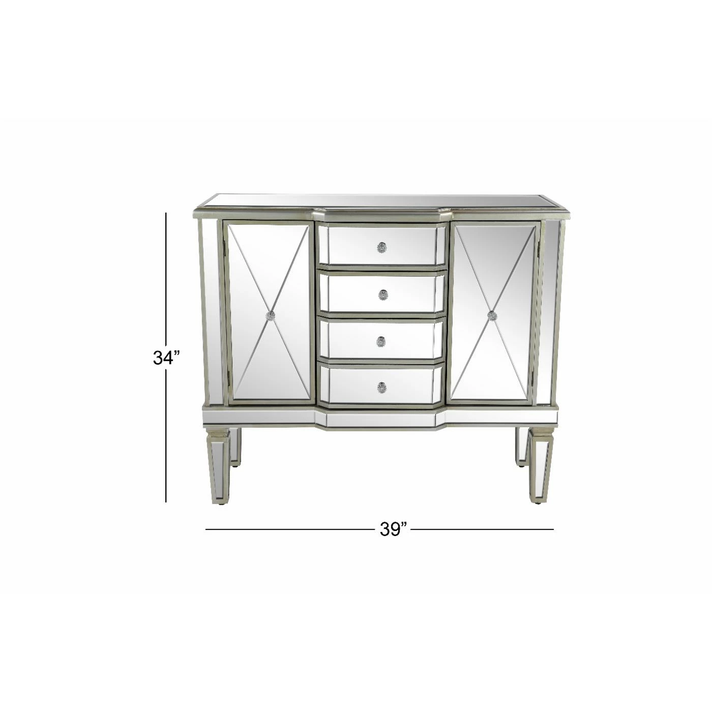 Discount π Buffets & Sideboards DecMode Glam Sideboard Buffet Cabinet π - Image 8