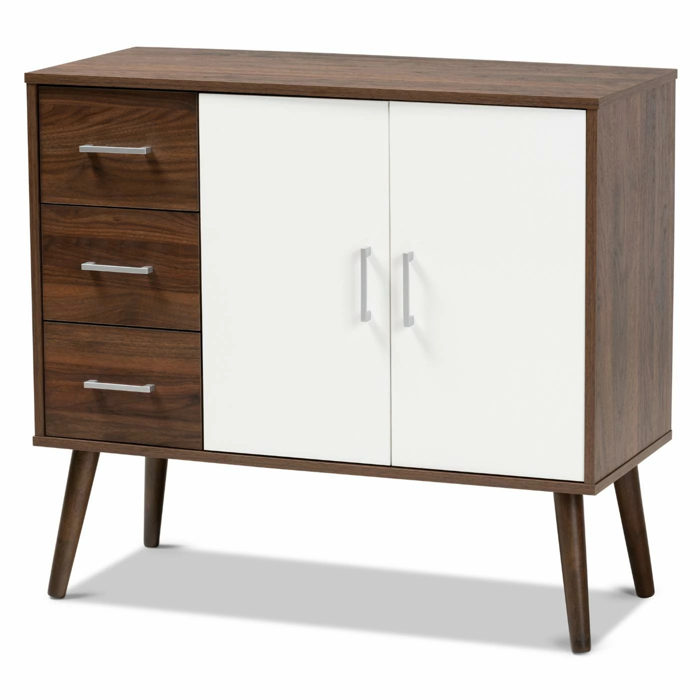 Cheap π Buffets & Sideboards Baxton Studio Leena Mid-Century Modern 3 Drawer Sideboard Buffet π - Image 8