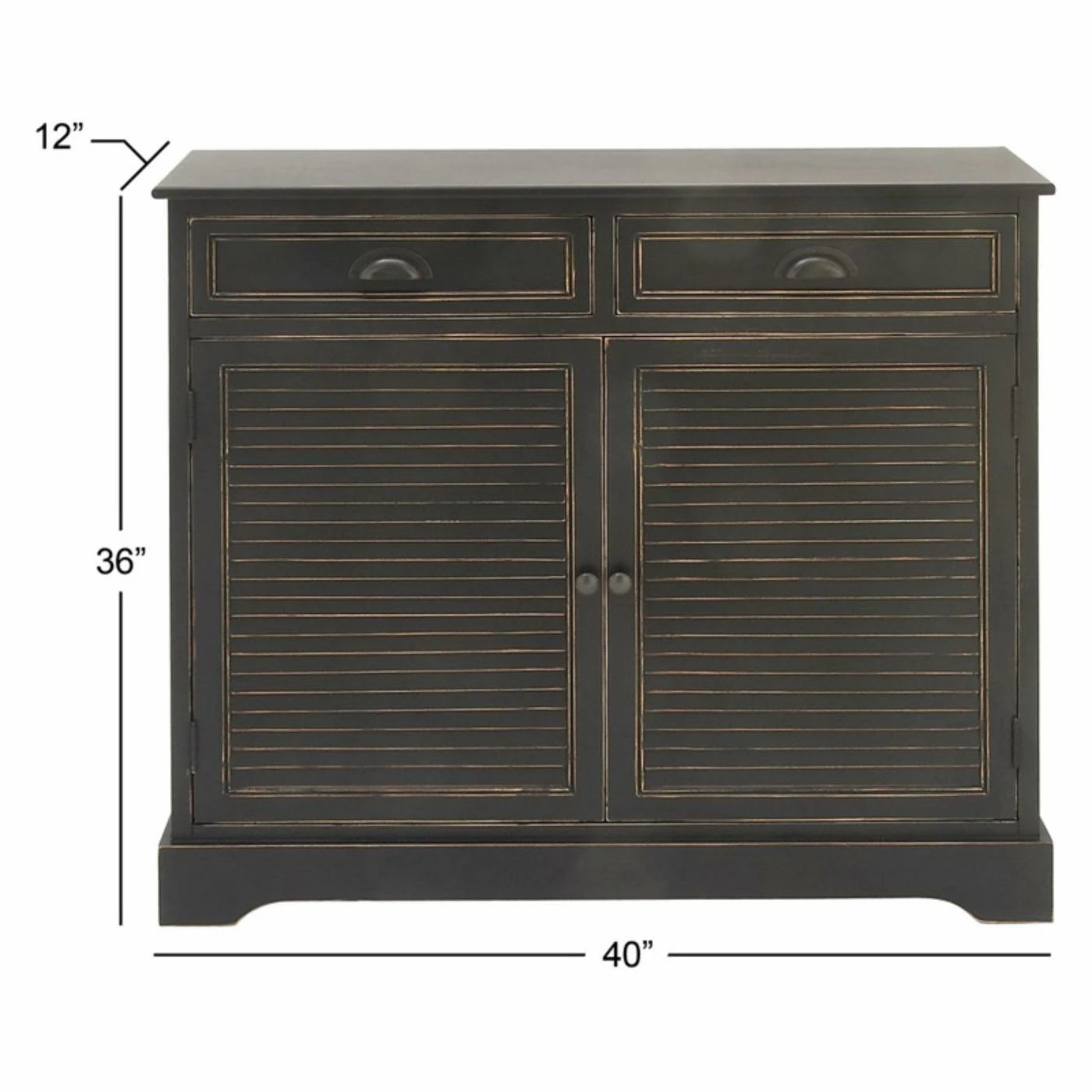 Budget π Wine Bottle Storage DecMode 2-Drawer Sideboard π - Image 5