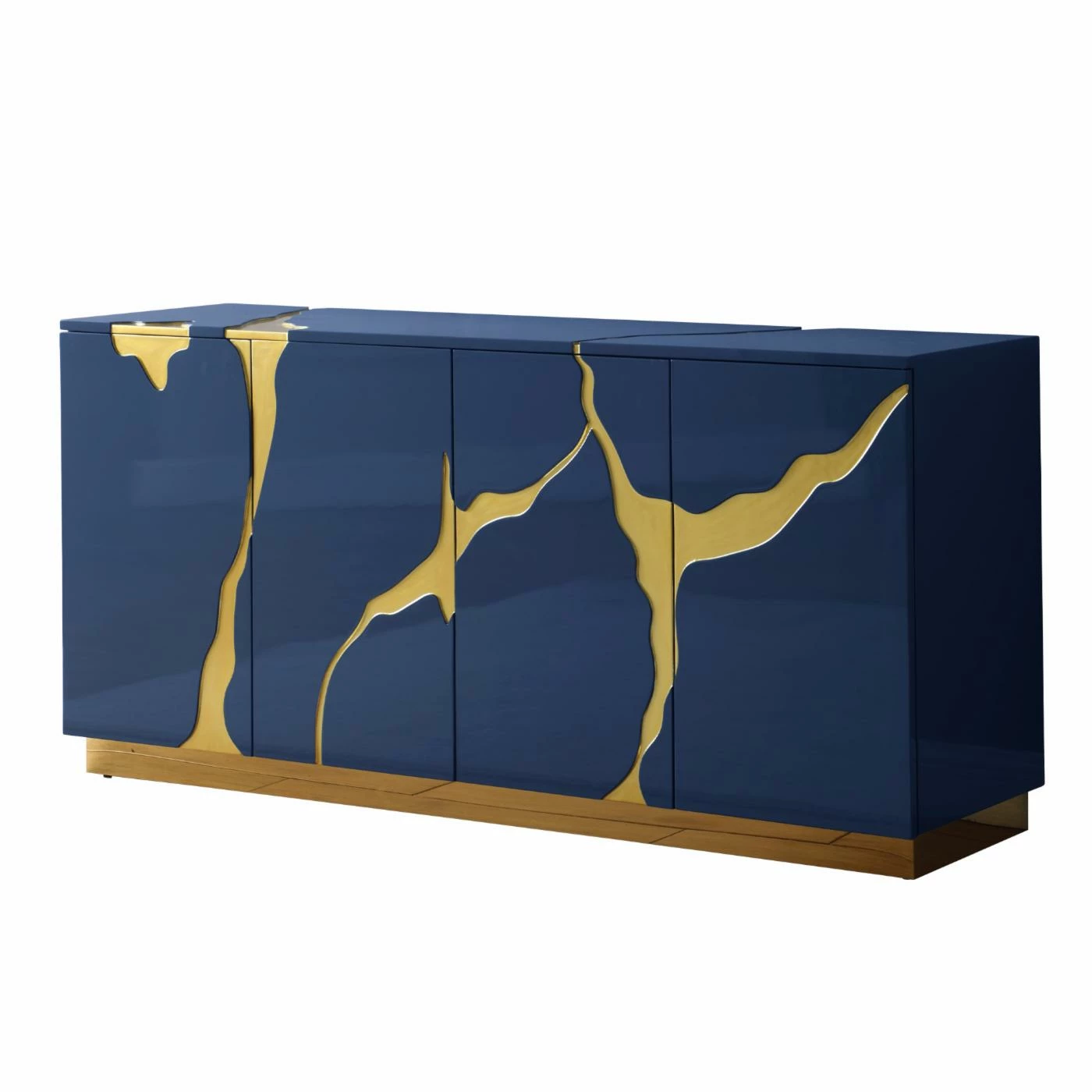 Best Pirce β€οΈ Best Master Furniture Buffets & Sideboards Taylor High Gloss Lacquer Sideboard/Buffet With Gold Pattern π - Image 3