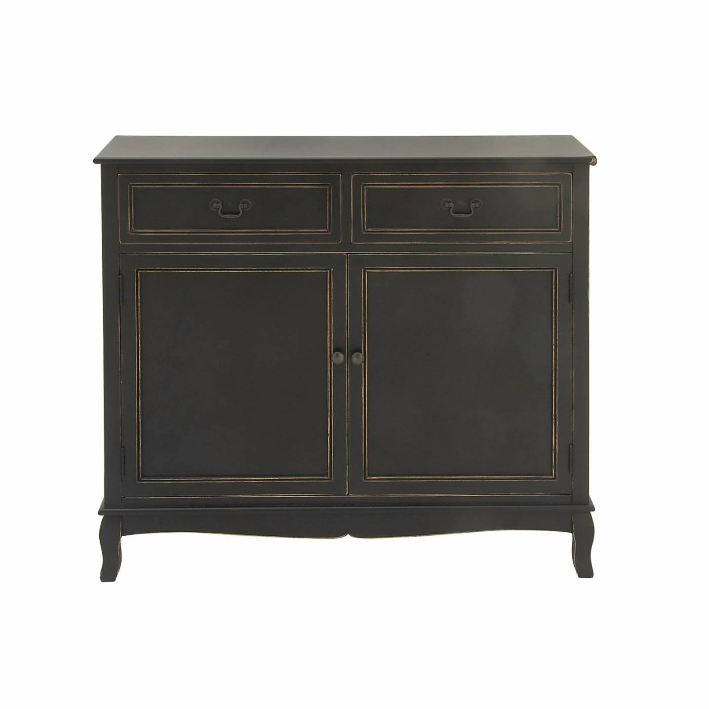 Best Sale π₯° Wine Bottle Storage DecMode 2-Drawer Sideboard - Black π - Image 3