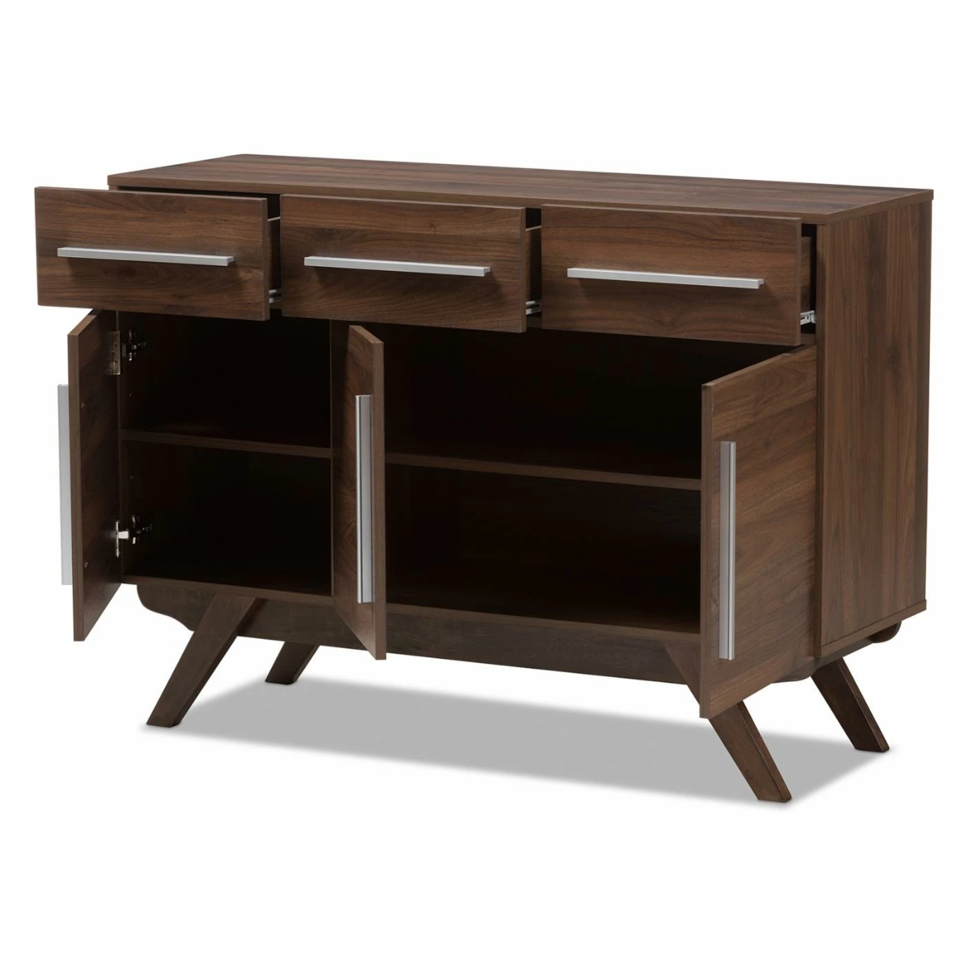 Coupon π Buffets & Sideboards HN Home Hewitt Mid-Century Modern Wood 3 Drawer Sideboard π - Image 3