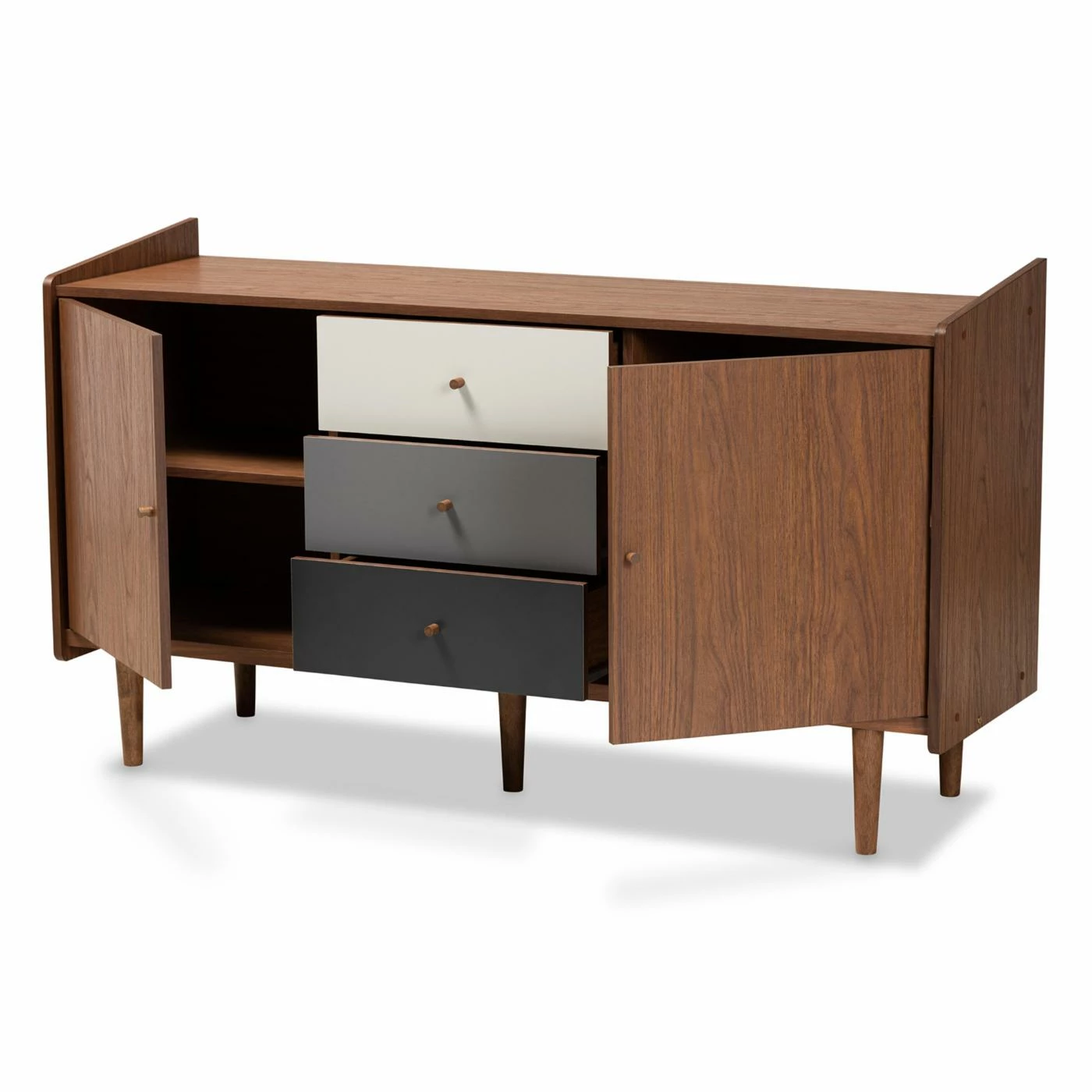 Best Sale β¨ Buffets & Sideboards Baxton Studio Halden 2-Door Sideboard Buffet π - Image 3