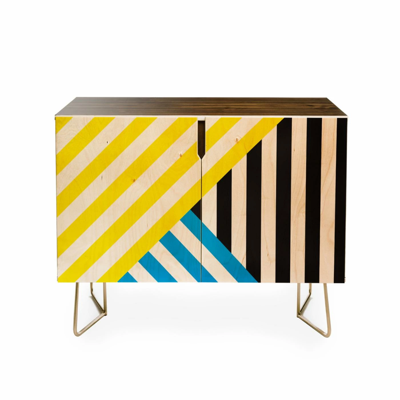 Hot Sale π Adjustable Shelves Deny Designs Three Of The Possessed Wave Tricolor Credenza β€οΈ - Image 2