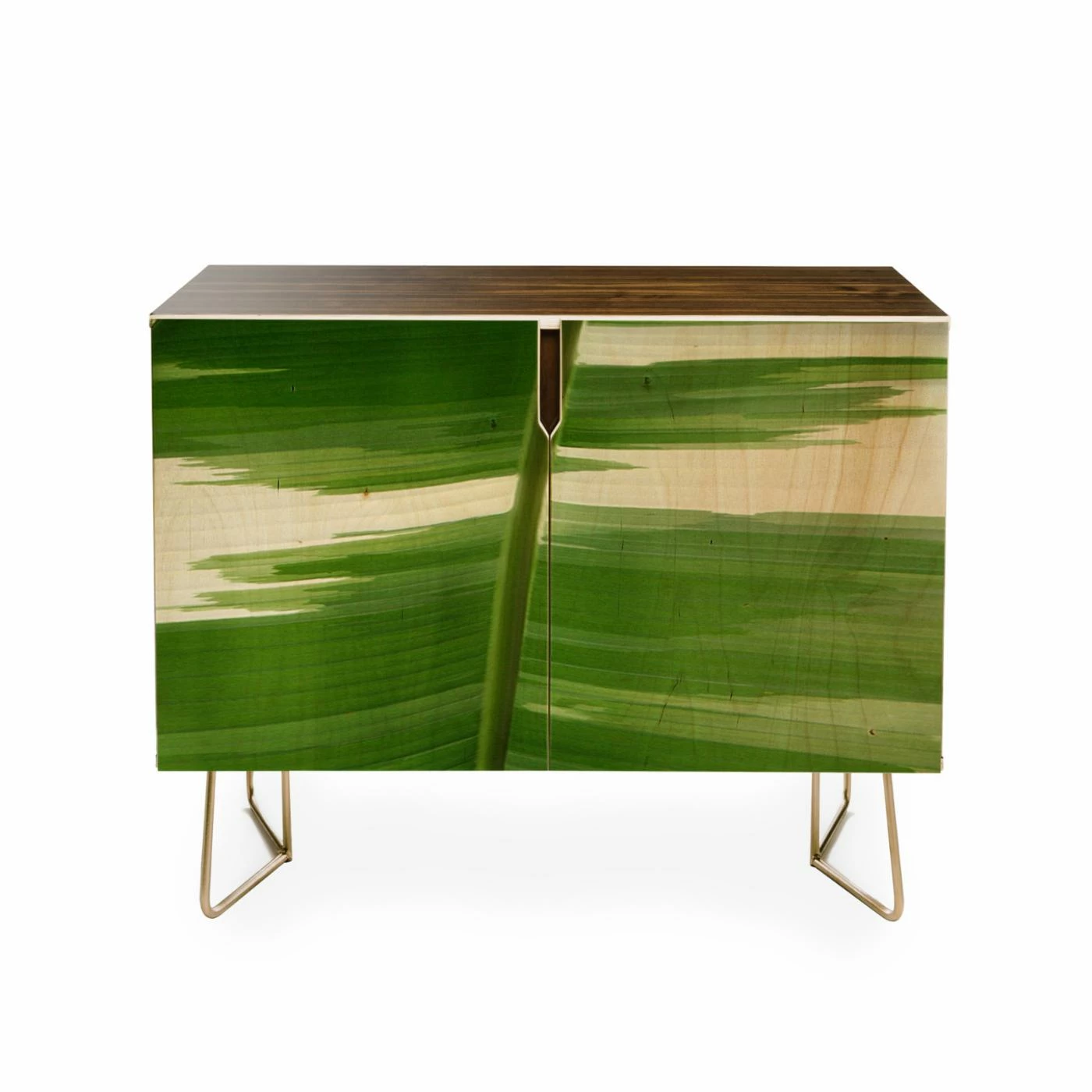 Best Sale π Adjustable Shelves Deny Designs Rosie Brown Garden Stripes Credenza π - Image 2