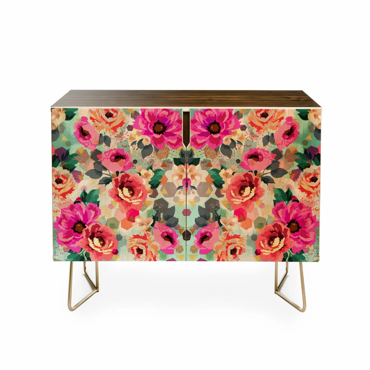 Cheap π Adjustable Shelves Deny Designs Marta Barragan Camarasa Abstract Geometrical Flowers Credenza π - Image 2