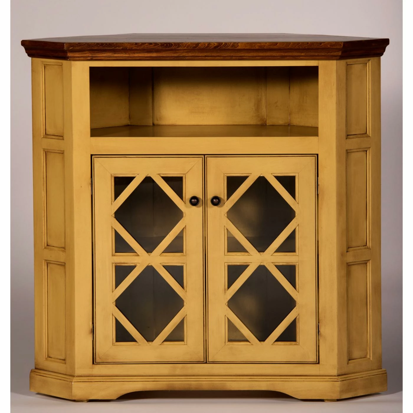 Brand new β Glass Doors Eagle Furniture 42 In. Shelter Bay Corner Credenza π - Image 2