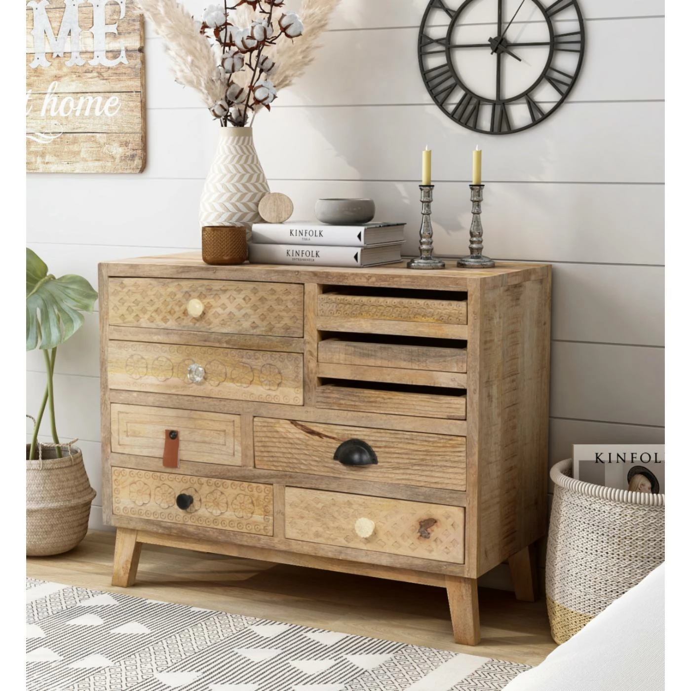 Cheapest π Credenzas Furniture Of America Dorriston Natural Tone 9-Drawer Chest 𧨠- Image 2