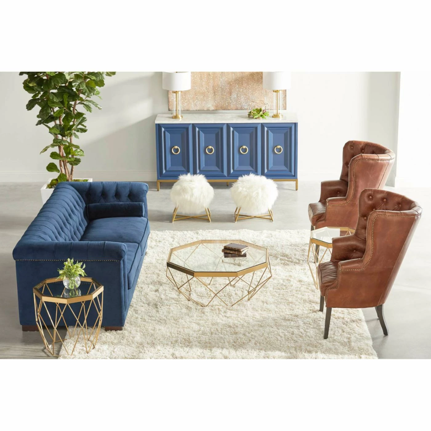 Promo π₯ Wine Bottle Storage Orient Express Furniture Azure Carrera Sideboard β€οΈ - Image 2