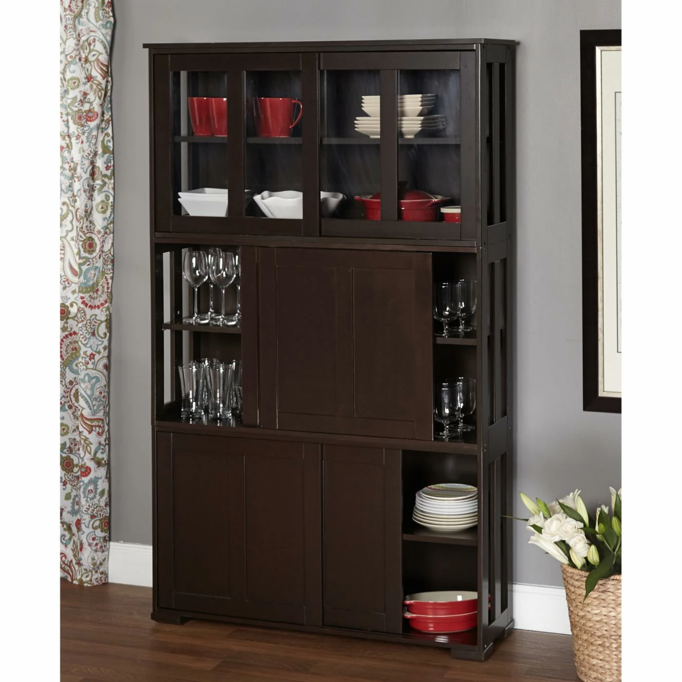 Buy π All Other Brands Sliding Doors Pacific Stackable Cabinet With Glass Door π - Image 2