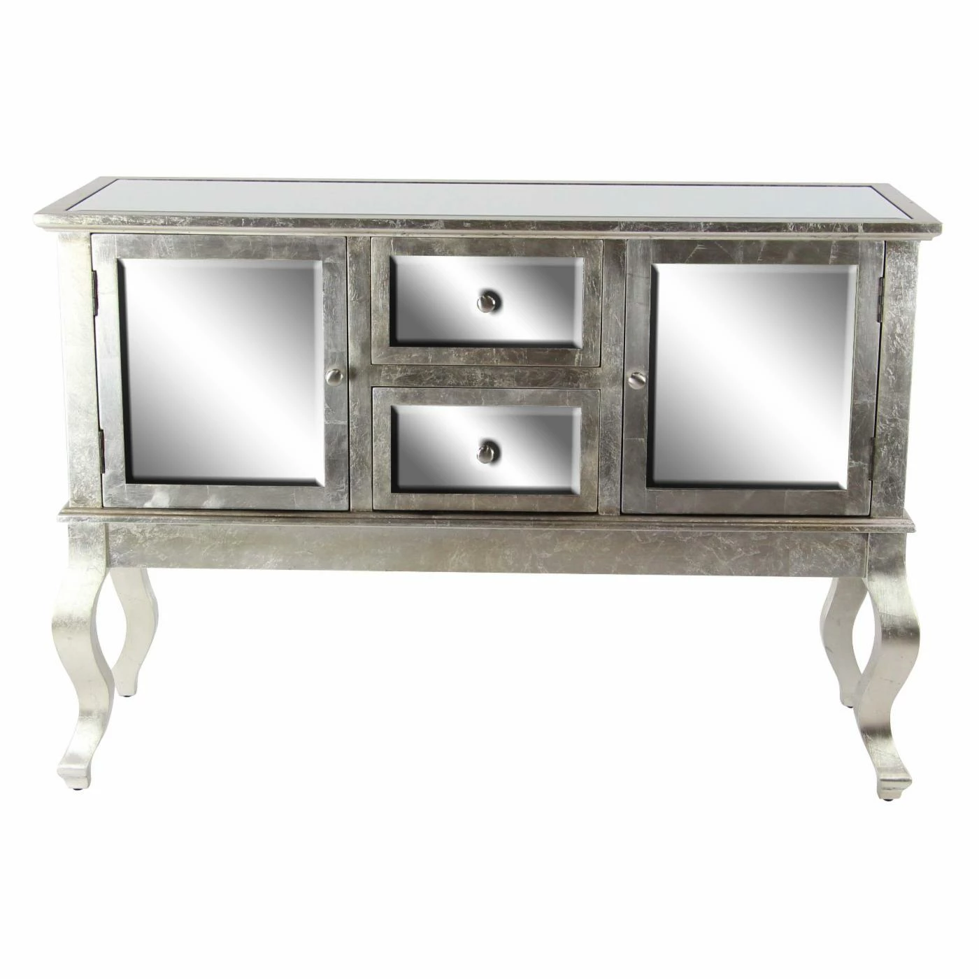 Promo π Buffets & Sideboards DecMode Modern Rectangular Mirror-Paneled Wooden Sideboard π - Image 2