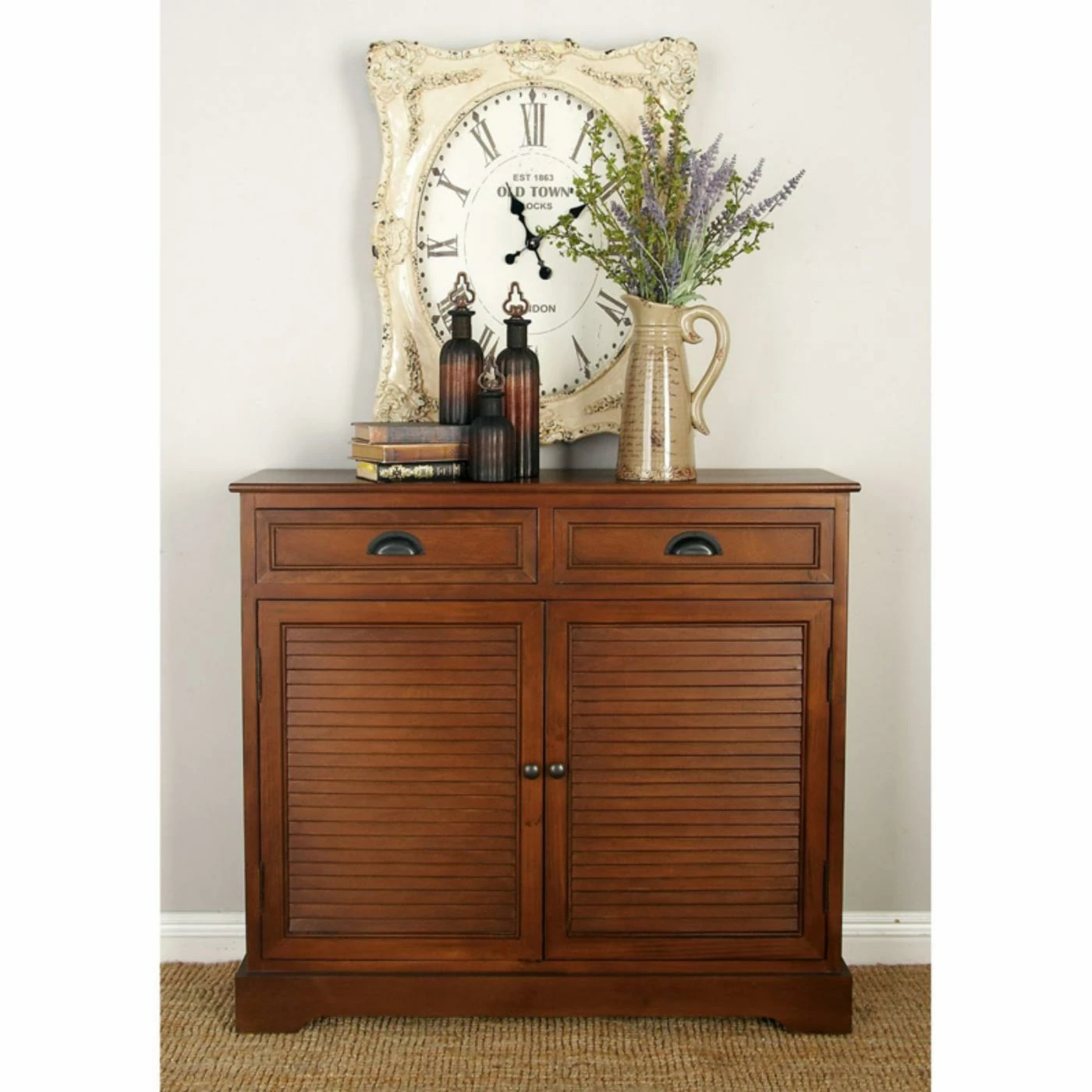 Budget π Wine Bottle Storage DecMode 2-Drawer Sideboard π - Image 2