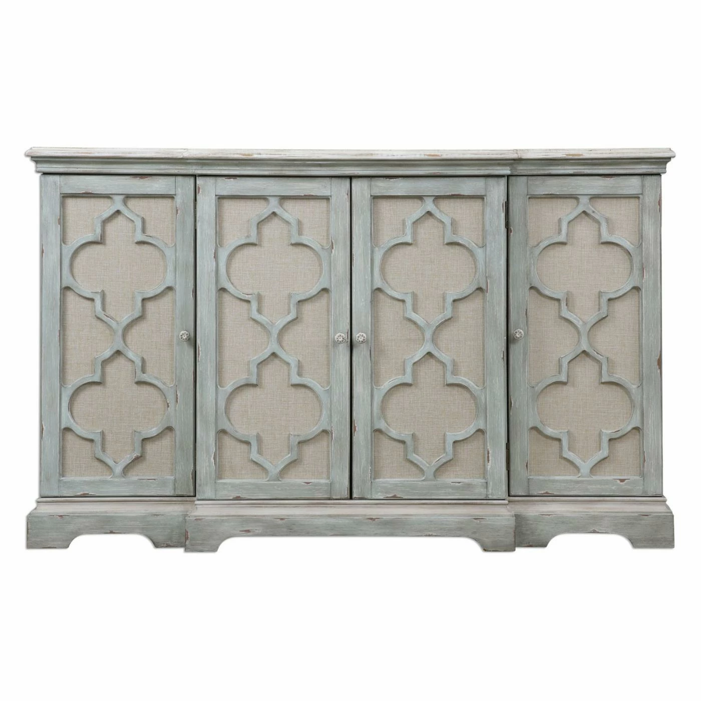 Best Pirce π Adjustable Shelves Uttermost Sophie 4 Door Grey Cabinet π - Image 2