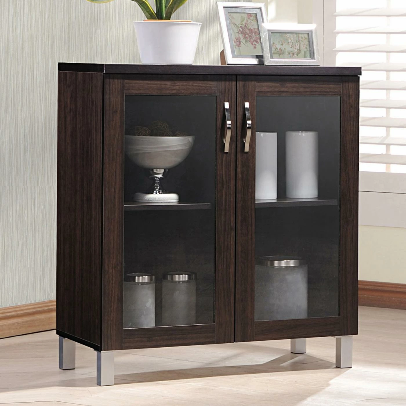 Best deal π Baxton Studio Sintra Sideboard Storage Cabinet With Glass Doors π₯° - Image 2