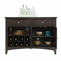 Best deal 🔔 Wine Glass Storage A-America Bristol Point Dining Server - Warm Gray 🎉