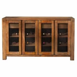 New 👏 Wine Bottle Storage Alpine Furniture Shasta Buffet With Wine Storage ❤️