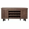 Flash Sale 👏 Sliding Doors Alpine Furniture Prairie Sideboard With Wine Holder 😀