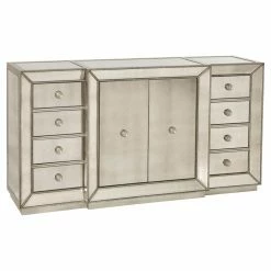 Discount 🌟 Bassett Mirror Company Buffets & Sideboards Bassett Mirror Murano 8 Drawer Buffet ✔️
