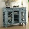 Flash Sale 🌟 Glass Doors Coast To Coast Mabry Mill Burnished Blue 2 Door Credenza 🎉