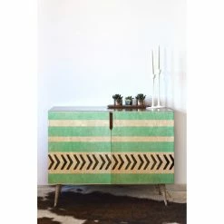 Deals 🔔 Credenzas Deny Designs Allyson Johnson Mint Stripes And Arrows Credenza 😍