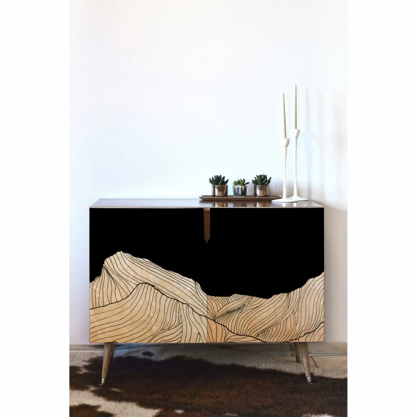 Best Sale π Credenzas Deny Designs Viviana Gonzalez Lines In The Mountains II Credenza π