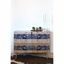 New 😍 Credenzas Deny Designs Marta Barragan Camarasa Floral Indigo Credenza 😀