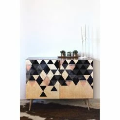 Brand new π Credenzas Deny Designs Emanuela Carratoni Blue Geometry Credenza β