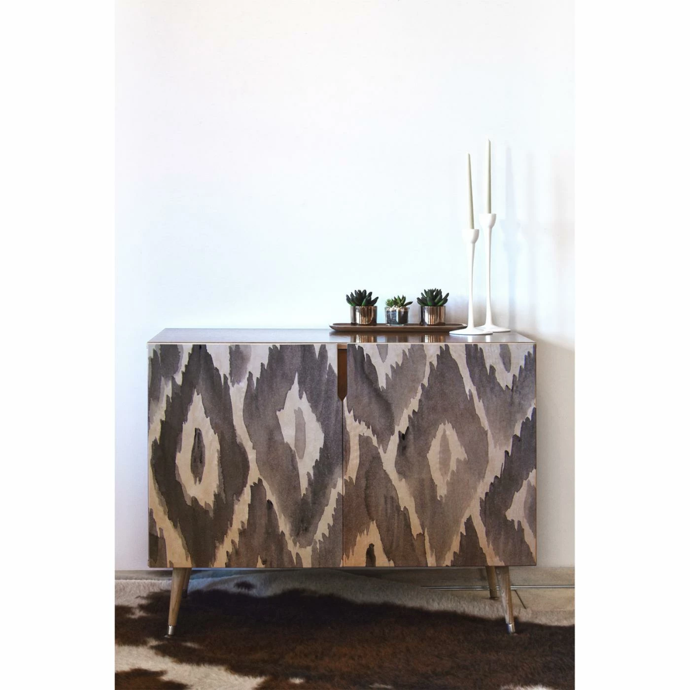 Brand new β Credenzas Deny Designs Natalie Baca Painterly Ikat In Black Credenza βοΈ