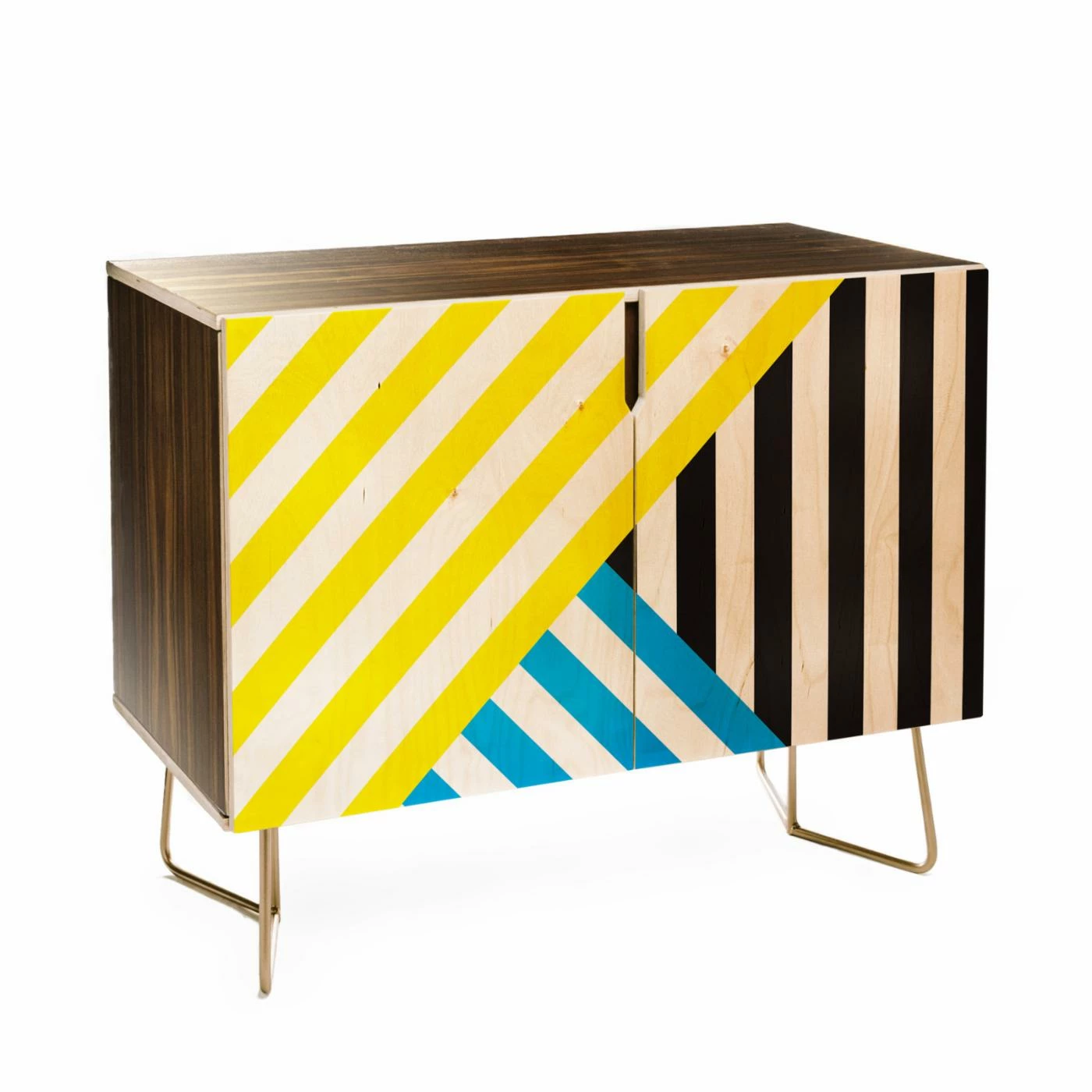 Hot Sale π Adjustable Shelves Deny Designs Three Of The Possessed Wave Tricolor Credenza β€οΈ