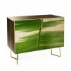 Best Sale 😉 Adjustable Shelves Deny Designs Rosie Brown Garden Stripes Credenza 👍