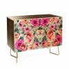 Cheap 👏 Adjustable Shelves Deny Designs Marta Barragan Camarasa Abstract Geometrical Flowers Credenza 🎁