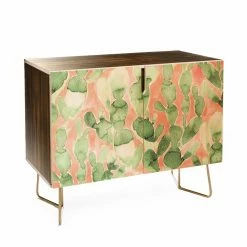 Best Sale 🛒 Adjustable Shelves Deny Designs Jacqueline Maldonado Paddle Cactus Credenza ⌛