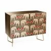 Best Pirce 🛒 Adjustable Shelves Deny Designs Holli Zollinger Elephant And Umbrella Credenza ❤️