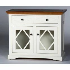 Best Sale 🥰 Glass Doors Eagle Furniture Shelter Bay 41 In. Credenza 🛒