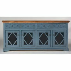 New ✔️ Glass Doors Eagle Furniture Shelter Bay 71 In. Credenza ✨