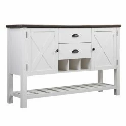 Brand new 🔔 Wine Bottle Storage HN Home Lexington Modern Farmhouse Distressed Server 🧨