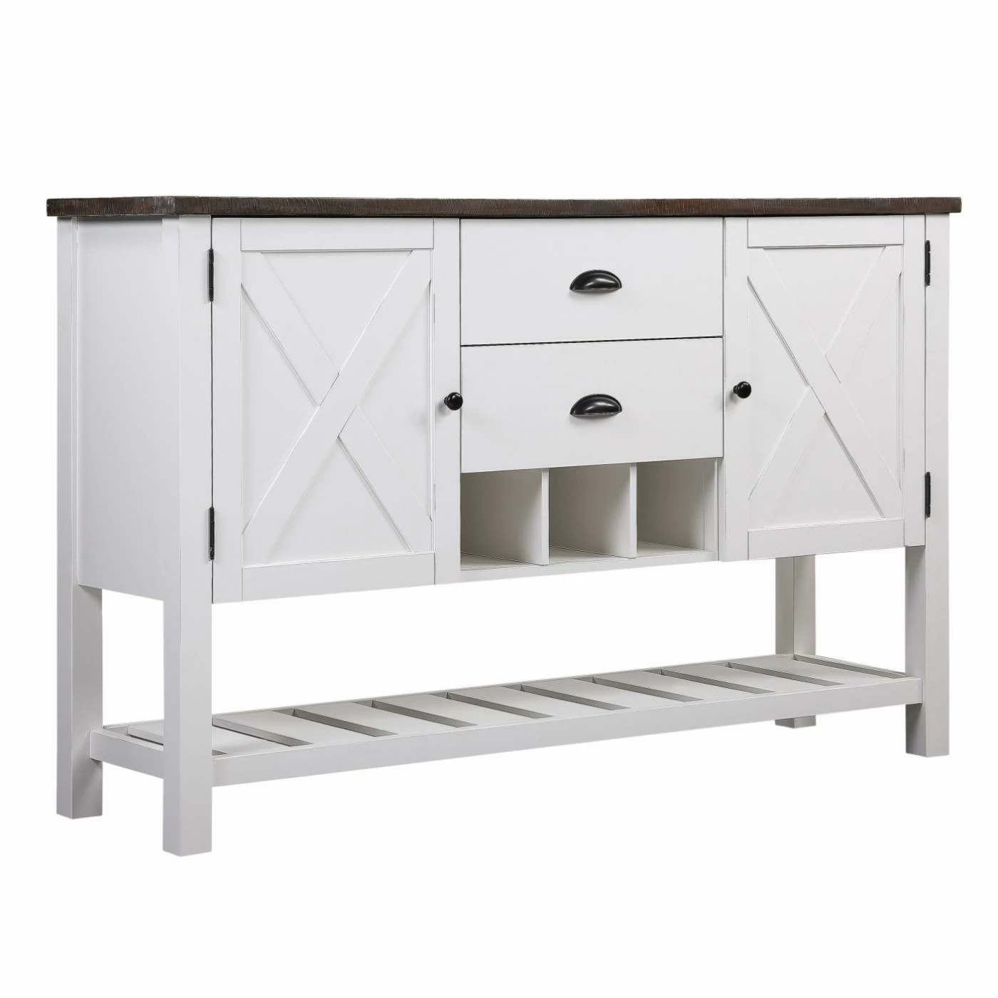 Brand new π Wine Bottle Storage HN Home Lexington Modern Farmhouse Distressed Server π§¨