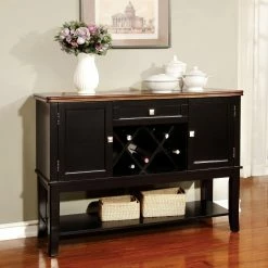 Hot Sale π Wine Bottle Storage Furniture Of America Lohman Dual-Tone Dining Server π