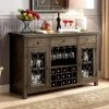 Cheap 🎁 Wine Glass Storage Furniture Of America Thwan Traditional Metal Accent Multi-Storage Dining Server 😍