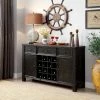 Promo 😍 Wine Bottle Storage Furniture Of America Oper Rustic Multi-Storage Dining Server 🔔