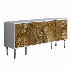 Deals ✨ Best Master Furniture Sideboards & Buffets Tula High Gloss Lacquer Sideboard/Buffet With Golden Door Panels ✨
