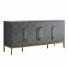 Cheap 🔔 Best Master Furniture Buffets & Sideboards Thorne High Gloss Lacquer Sideboard/Buffet With Gold Trim 🌟