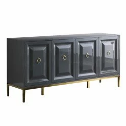New 🎉 Best Master Furniture Sideboards & Buffets Tatiana High Gloss Lacquer Sideboard/Buffet 😀